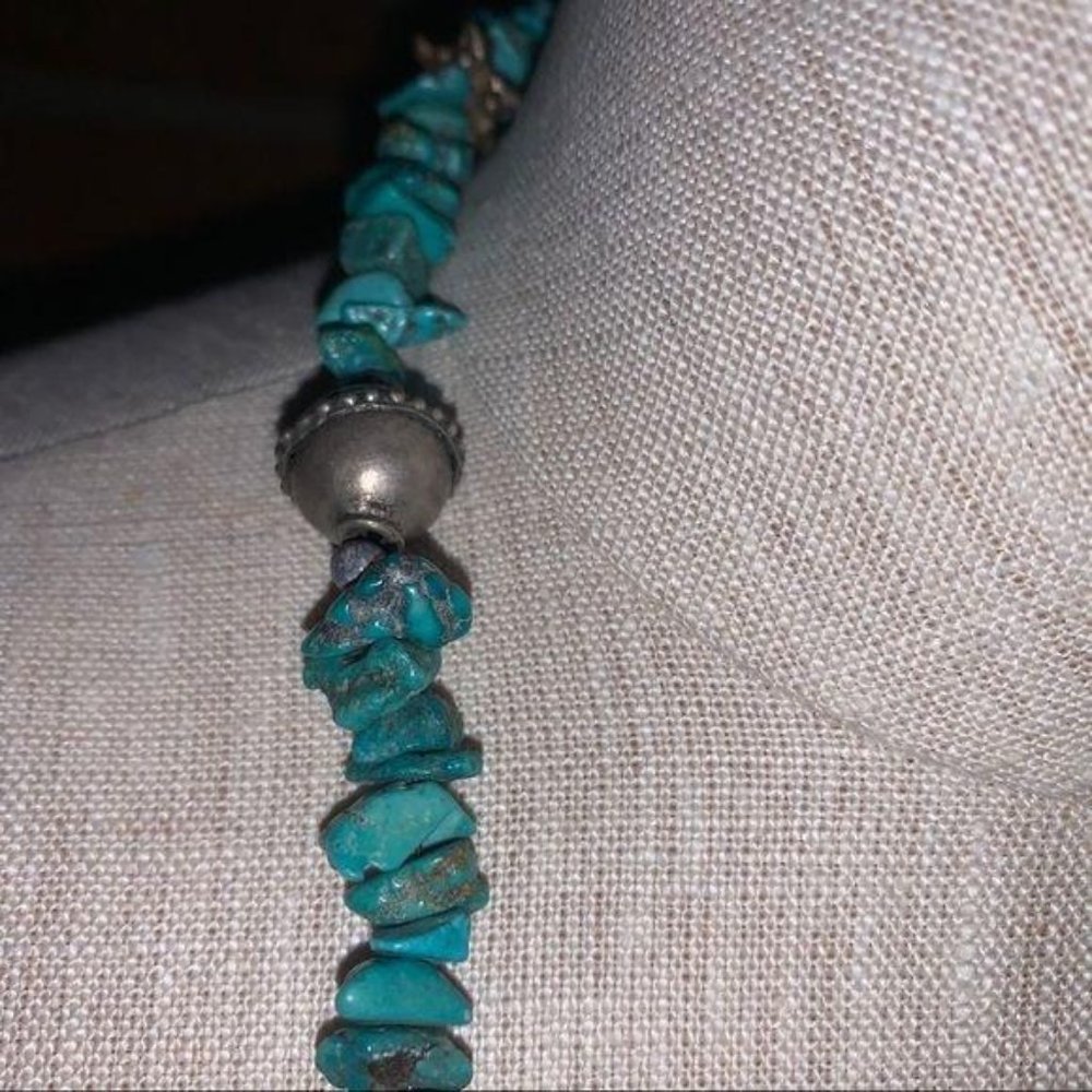 Anthropologie Turquoise Boho Statement Necklace - image 5